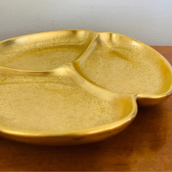 Pickard Divided Gold Serving Bowl or Dish - Picture 2 of 6